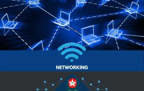 black and blue modern computer network technology ebook cover