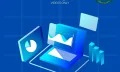 blue modern analysis computer Data Analysis Instagram Post